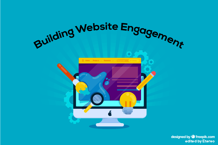 A banner that displays building website engagement